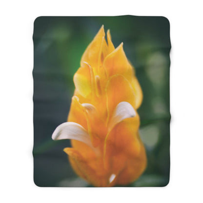 "Pachystachys Lutea No. 01" Sherpa Fleece Blanket