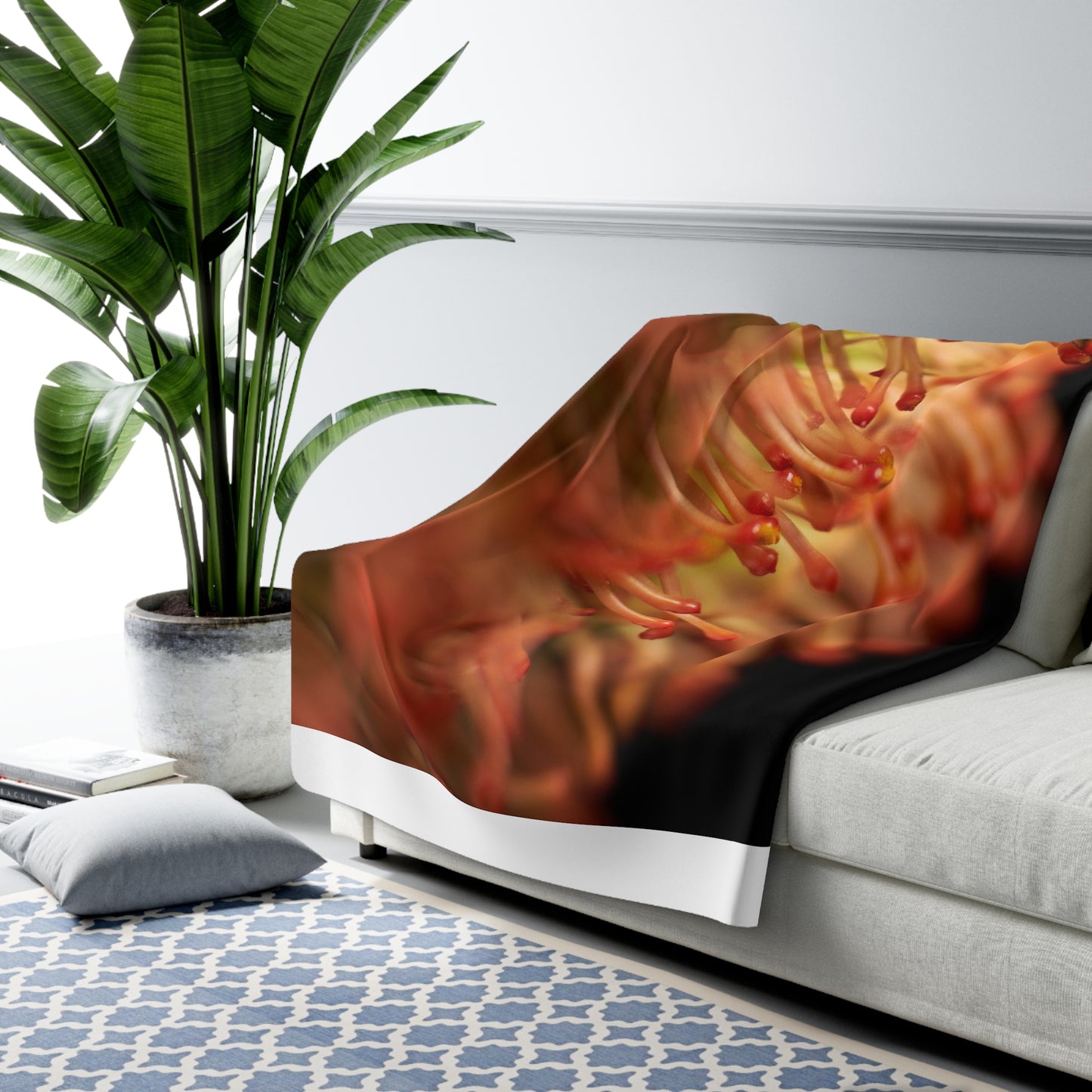 "Pincushion Protea No. 02" Sherpa Fleece Blanket