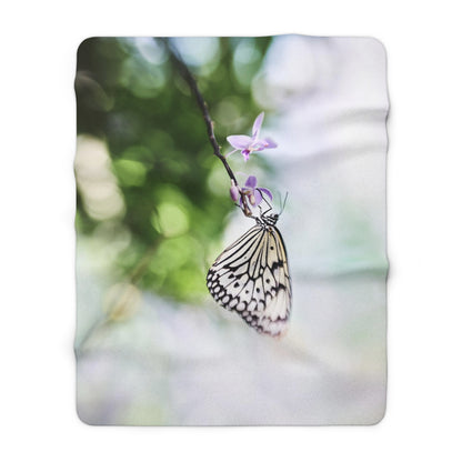 "Butterfly No. 04" Sherpa Fleece Blanket