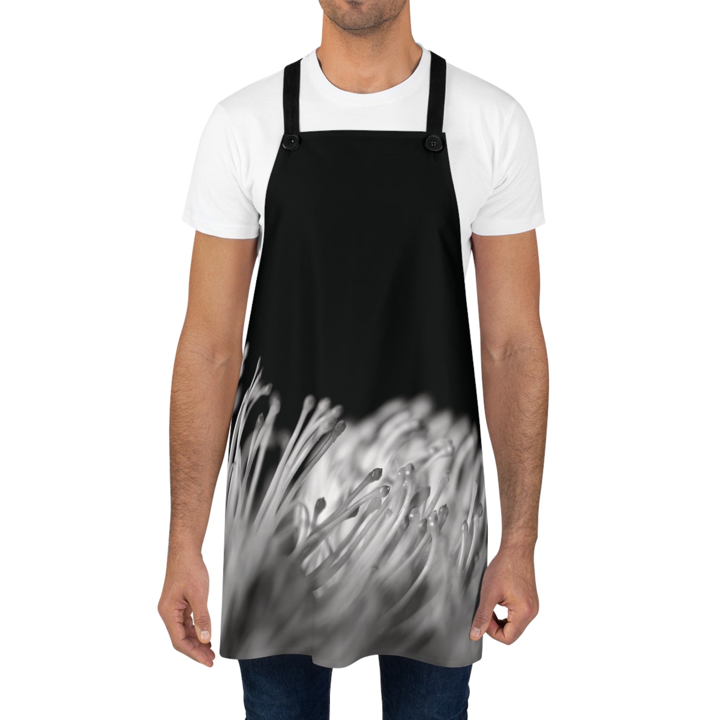 "Pincushion Protea No. 02 (B&W)" Apron