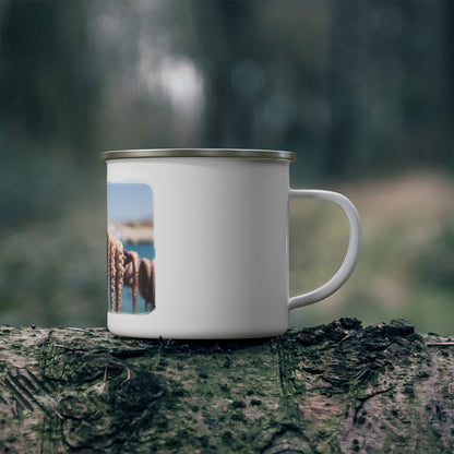 "Octopus Drying in the Sun" Enamel Camping Mug