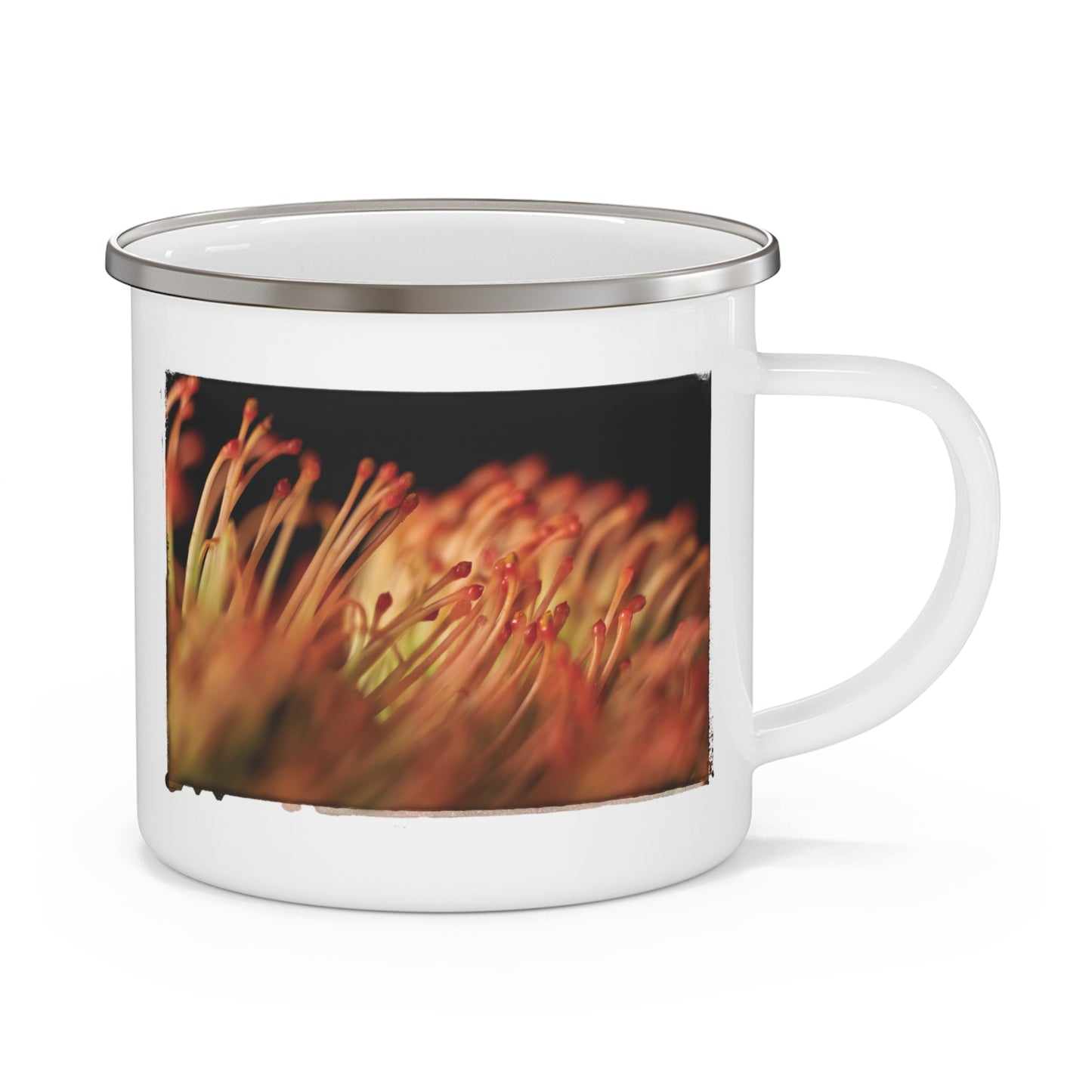 "Pincushion Protea No. 02" Enamel Camping Mug