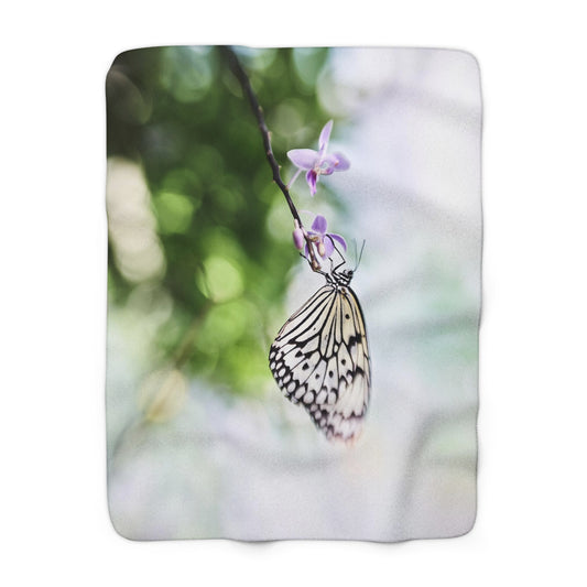 "Butterfly No. 04" Sherpa Fleece Blanket