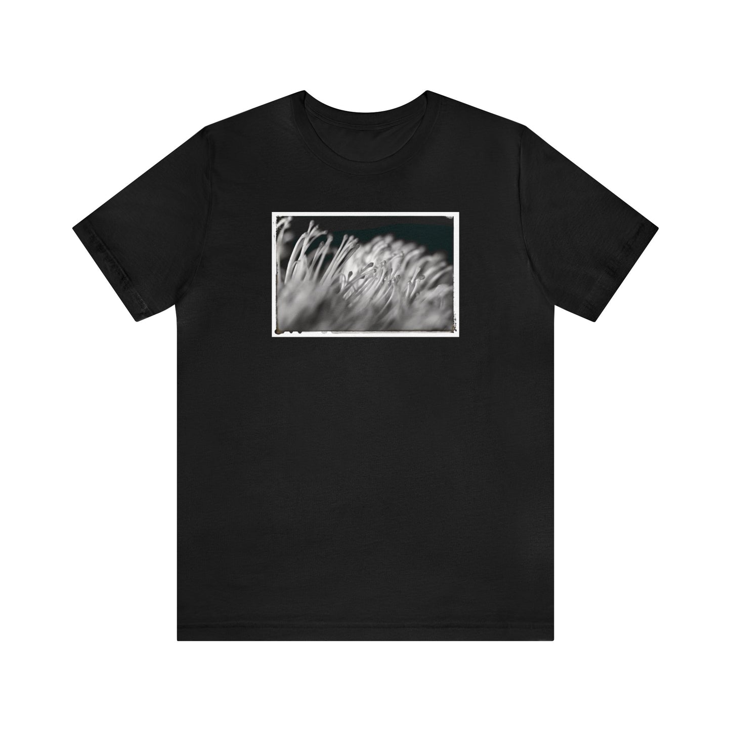 "Pincushion Protea No. 02 (B&W)" Unisex Jersey Short Sleeve Tee