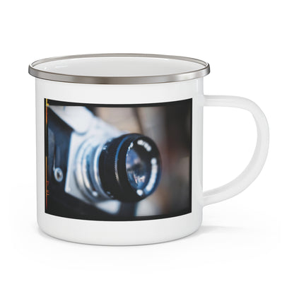 "Camera in an Athens Flea Market" Enamel Camping Mug