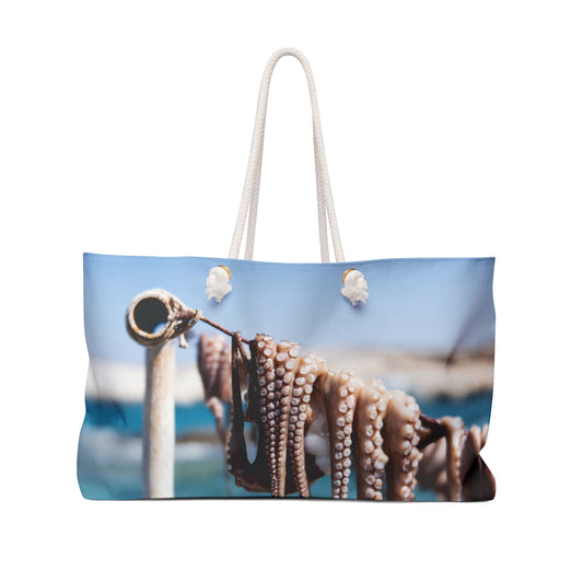 "Octopus Drying in the Sun" Weekender Bag