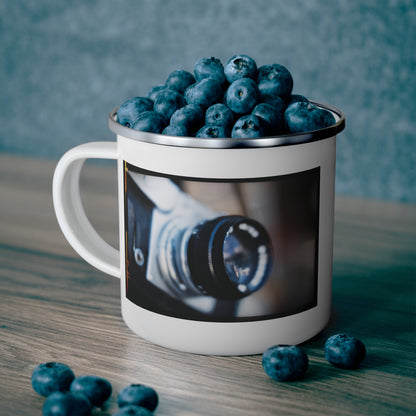 "Camera in an Athens Flea Market" Enamel Camping Mug