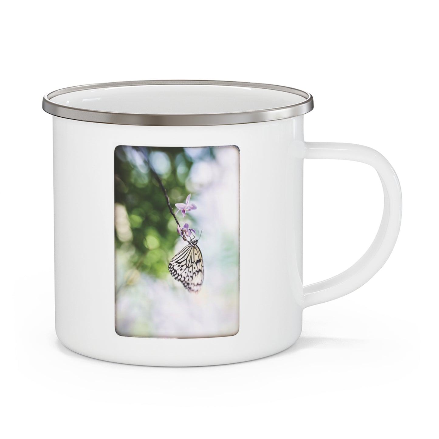 "Butterfly No. 04" Enamel Camping Mug