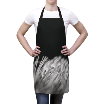 "Pincushion Protea No. 02 (B&W)" Apron