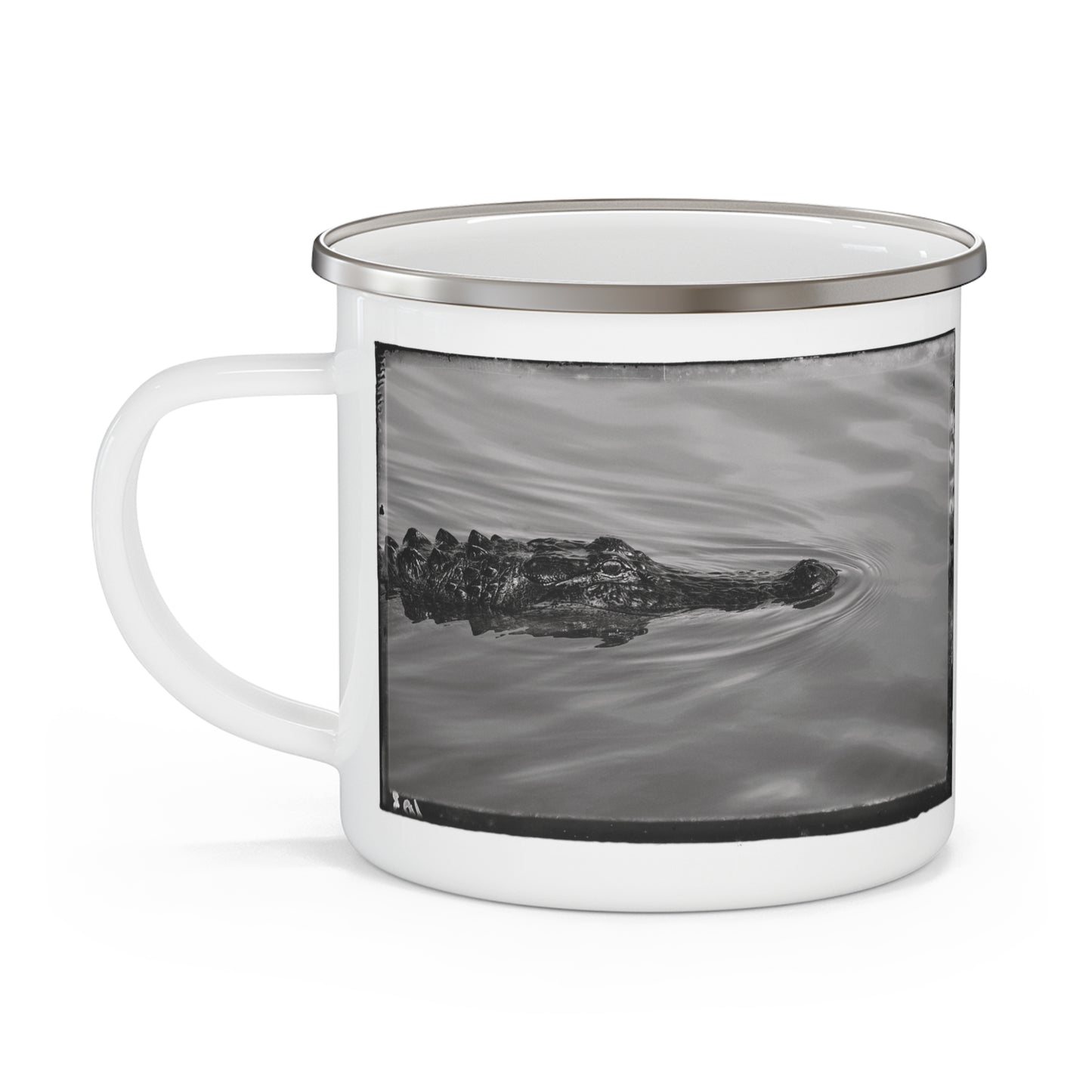 "Alligator No. 03" Enamel Camping Mug