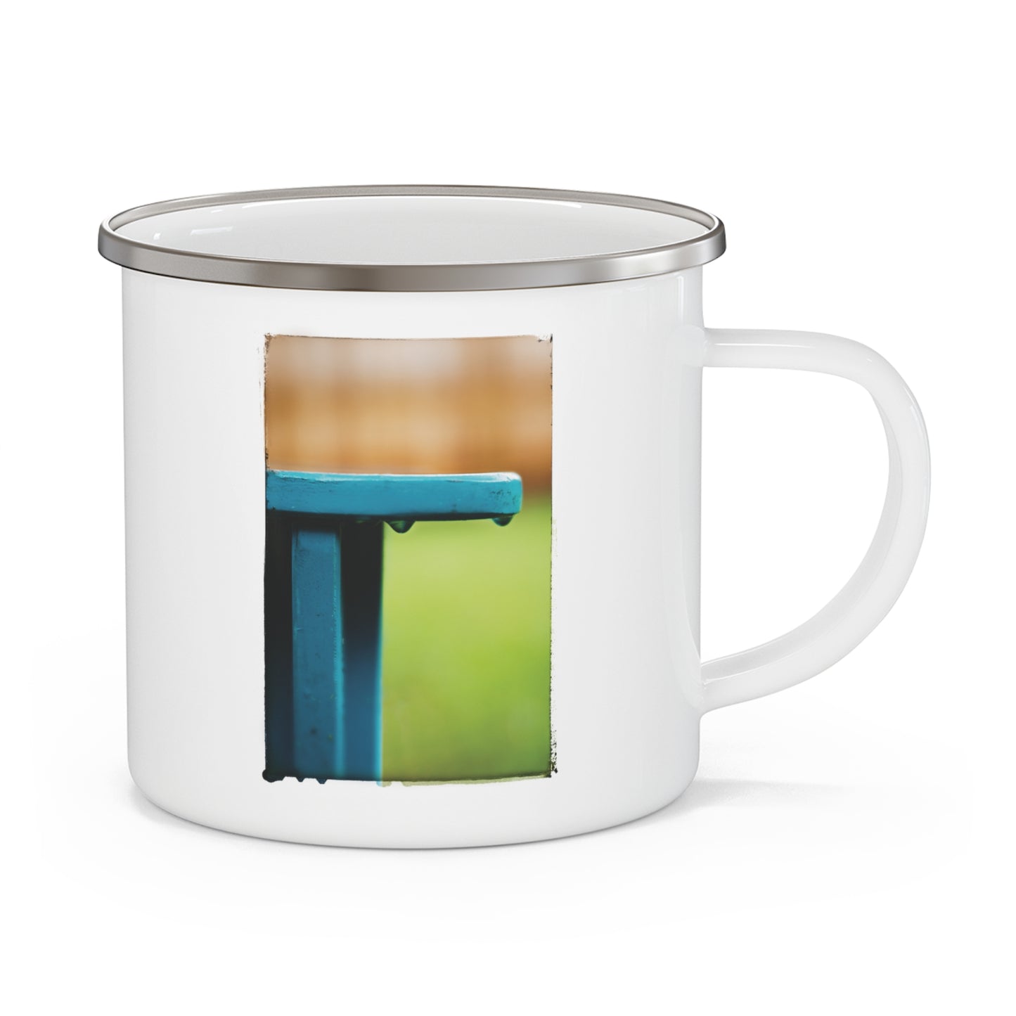 "August Raindrops" Enamel Camping Mug