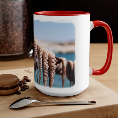 "Octopus Drying in the Sun" Accent Mug