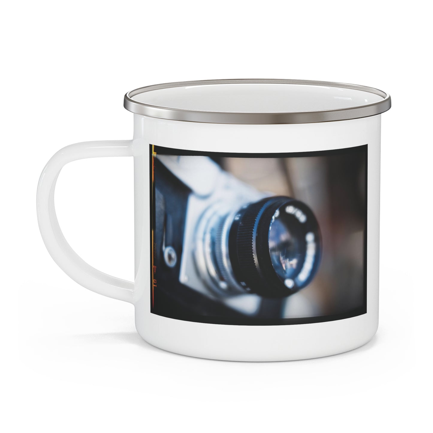 "Camera in an Athens Flea Market" Enamel Camping Mug