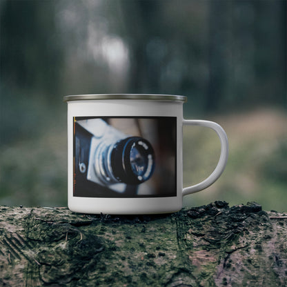 "Camera in an Athens Flea Market" Enamel Camping Mug