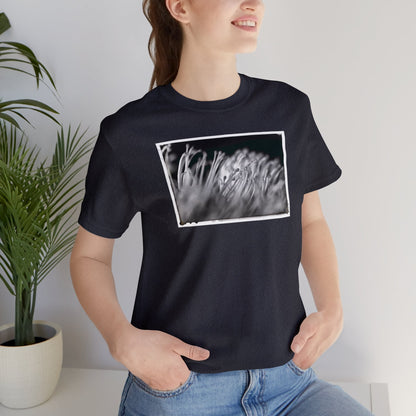 "Pincushion Protea No. 02 (B&W)" Unisex Jersey Short Sleeve Tee